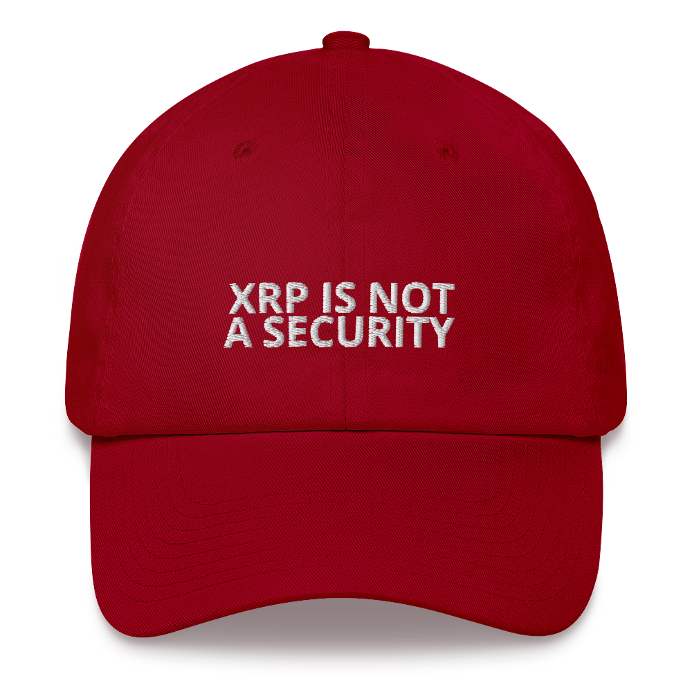 XRP NOT A SECURITY Hat